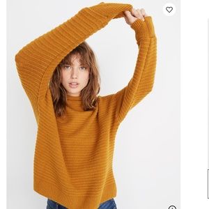 Madewell Mockneck Ribbed Sweater (Small)
